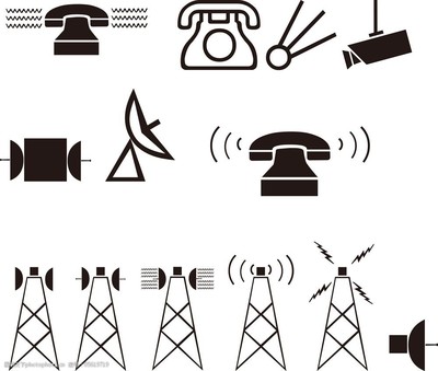 通訊設備的力量 信號塔、雷達與衛星的卡通世界